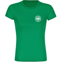 multifanshop Damen T-Shirt - Deutschland - Adler Retro - Druck weiß - Frauen