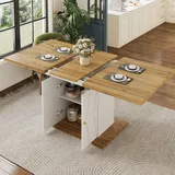 stilvora Ausziehtisch 110-140 x 76,5 x 70 cm weiß