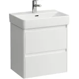 Waschtischunterbau BASE 2.0 für PRO S 361x521x515 2 Schubladen mit Griffmulde für Waschtisch H818958 COMPACT weiß matt