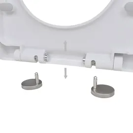 vidaXL Toilettensitz mit Absenkautomatik Weiß