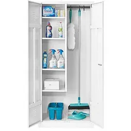 Gürkan Putzmittelschrank 60 x 50 x 180 cm Weiß