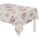 Tischdecke WIRTH "MONTROSE" Gr. 4, bunt (rosé, lila), B:130cm L:190cm, Polyester, Tischdecken, oval