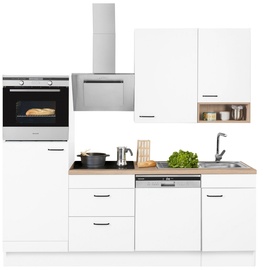OPTIFIT Küchenzeile »Elga«, Premium-Küche, Soft-Close-Funktion, großen Vollauszügen, Breite 230 cm, weiß