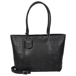 Henkeltasche BURKELY "BURKELY Taschen Leder", Damen, Gr. one size, schwarz, Leder, Taschen