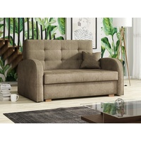 MIRJAN24 Schlafsofa Viva Gold II, mit Bettkasten und Schlaffunktion, 2 Sitzer Polstersofa inkl. Kissen, Wohnlandschaft beige