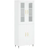 VidaXL Highboard Weiß 69,5x34x180 cm Holzwerkstoff - Weiß