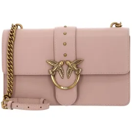 PINKO Love One Classic CL Umhängetasche Leder Cipria/Antique Gold