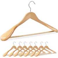 Relaxdays Kleiderbügel, 8er Set, breite Schulter, Hosenstange, für Jacke,