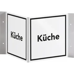 Schild I Tür-Nasenschild Küche, Kunststoff, 150x150mm