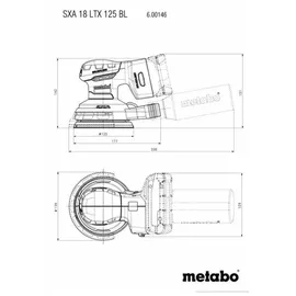 METABO SXA 18 LTX 125 BL + Zubehör (691200000)