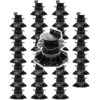 XPOtool Set 30x Stelzlager Terrassen, 2700kg, 60-138mm, Stellfüsse höhenverstellbar (30x, 18.80 x 18.80 cm)