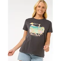 Rip Curl Gliding Standard Kurzarm-t-shirt - Washed Black -
