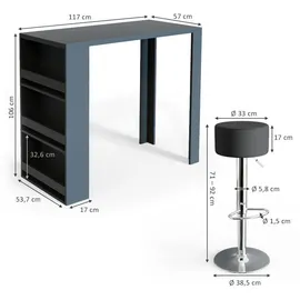 Vicco Bartisch 57 x 117 cm Anthrazit