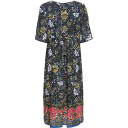 Modal-Kleid, Druck marine, 50