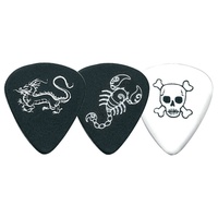 Gewa Plektrum/Pick Monster, 351 Form, Skull, weiß, 0,81 mm,
