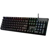 SureFire Gaming KingPin M2 Kabelgebunden, USB Gaming-Tastatur Beleuchtet, Multimediatasten US-Engli (US, Kabelgebunden), Tastatur, Schwarz