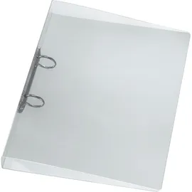 Herlitz Ringbuch A4, 2-Bügel, 4cm Rücken, 24mm Füllhöhe, transparent