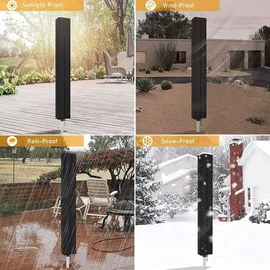 luxuskollektion Abdeckung Wäschespinne 180 x 18 x 18 cm Schwarz