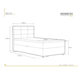 panda möbel Boxbett, Beige, Holz, Mode, 100x200, cm, Oeko-Tex® Standard 100, Schlafzimmer, Betten, Boxspringbetten