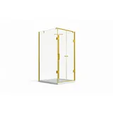 glaswerk westfalen Emma U-Duschkabine 100 x 100 cm Gold