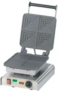 Neumärker Manufaktur Sandwicheisen, Klemmeisen mit Digitaltimer und Backplatten aus antihaftbeschichtetem Aluminium, Single