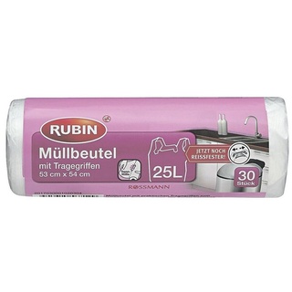 RUBIN Müllbeutel 25,0 l transparent, 30 St.