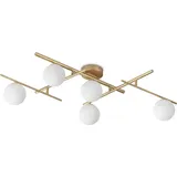 Ideal Lux ATLAS PL5, goldene Deckenleuchte Ideal Lux