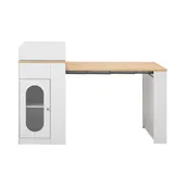 Okwish Kücheninsel, Weiß, Holzwerkstoff, 83x96x46 cm, Küchen, Küchenmöbel, Kücheninseln
