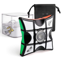 D-FantiX Fidget Spinner Cube, 1x3x3 Zauberwürfel und Spinner in Einem, Schnelle Rotation, hilft Stressabbau, ideal als Reisespiel und Geduldspiele für Kinder und Erwachsene