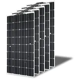 500W 12V ETFE Flexibles Solarmodul (5 X 100W)Monokristallin Solarpanel Ladegerät Outdoor mit Ladekabel für Auto,Wohnmobil,Boot 12V Batterien