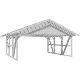 SKANHOLZ Skan Holz Carport Schwarzwald mit Dachlattung 684 x 600 cm Weiß