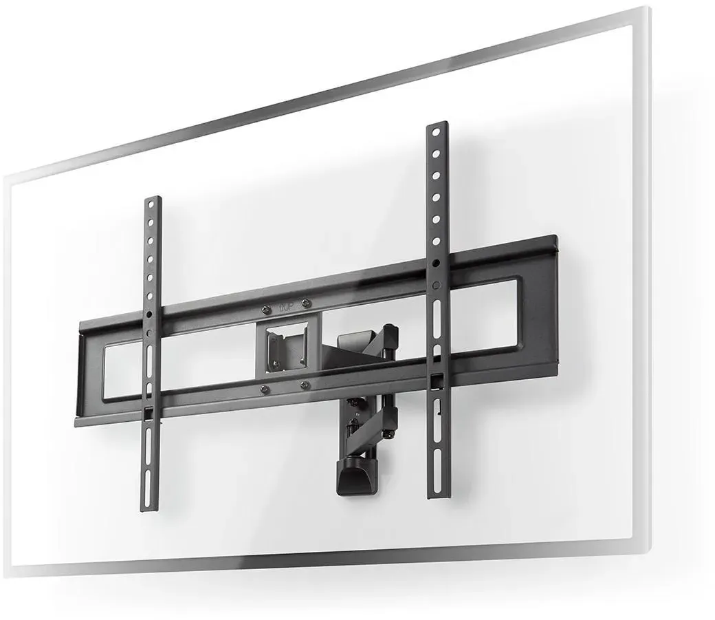 Neig- und schwenkbare TV-Wandhalterung   37-70"   Maximales Gewicht des Bildschirms: 25kg   Neigbar   Drehbar   Minimaler Wandabstand: 79mm   Maximaler Wandabstand: 427mm   3 Gelenk(e)   ABS / Stahl   Schwarz