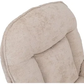 MCW Relaxsessel MCW-P32 Chenille 370 g/m2 70 x 100 x 80 cm Creme mit Hocker