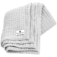 nordic coast company Musselindecke, Grau, Textil, 90x120 cm, Schlafen, Babybett-Ausstattung, Babydecken & Babykissen, Babydecken