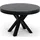 WFL GROUP Runder Ausziehbarer Esstisch 120 x 76 cm schwarz