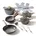 STONELINE Topf-Set 14-tlg Kochtopf Bratpfanne Glasdeckel