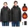 Vevor Beheizte Jacke für Damen mit 7,4-V-Akku, elektrischer Softshell-Heizmantel, winddichte, Heizjacke, leichte Oberbekleidung mit 5 Heizzonen und 3 Heizstufen, maschinenwaschbar, L