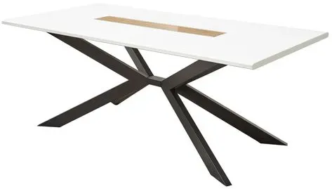 Wohnconcept Esstisch Duron 180 x 100 cm Dekor Weiß