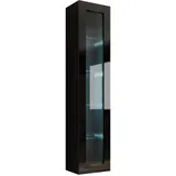 Mirjan24 Vitrine Vigo 40 x 30 x 180 cm Schwarz