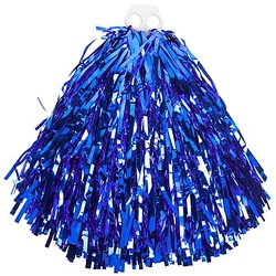 Pompon, "Metallic", blau