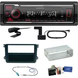 Kenwood KMM-BT408DAB Bluetooth DAB Einbauset für Seat Leon Alhambra Altea XL