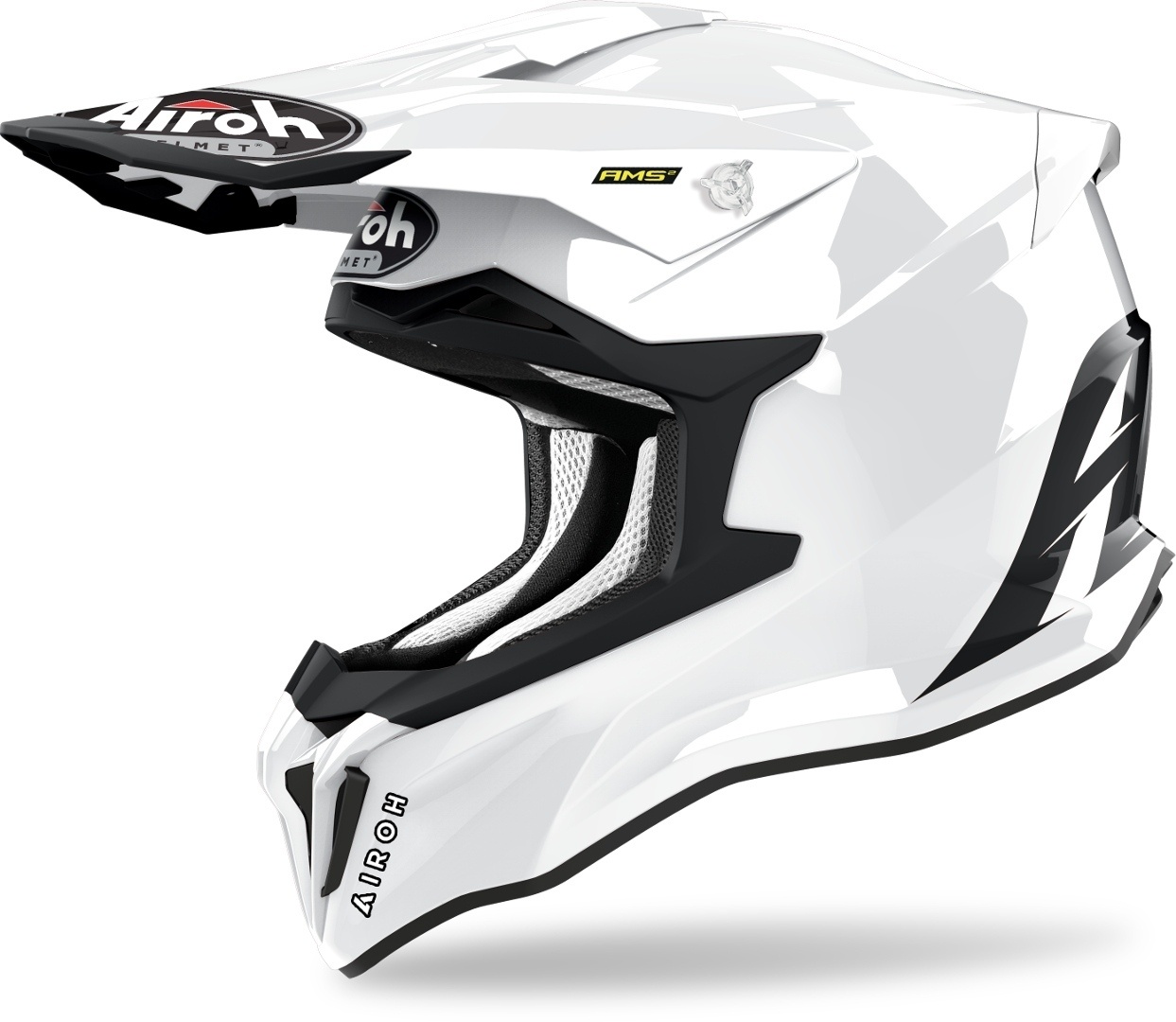 Airoh Strycker Color Carbon Motocross Helm, weiss, Größe M