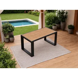 MKS Beistelltisch 122 x 55 x 65 cm Schwarz