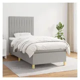 vidaXL Boxspringbett 100 x 200 cm Hellgrau