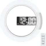 Led-wanduhr, Kreative Fernbedienung, Digitaluhr, Hohlspiegel, Temperaturanzeige - Crezuo