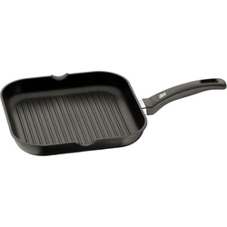 WMF Grillpfanne eckig Steakpfanne Pfanne 27cm Aluminium beschichtet PFOA-frei, Pfanne + Kochtopf, Schwarz