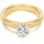 Trilani Ring aus Sterling Silber mit Zirkonia in gelbgold | Gr.: 48