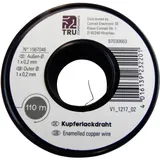 TRU Components Kupferlackdraht Außen-Durchmesser (inkl. Isolierlack)=0.10 mm 450 m