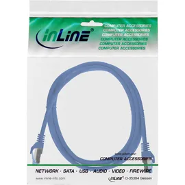 InLine Patchkabel, Cat.6A, S/FTP, TPE (LSZH), CCA, blau, 1m