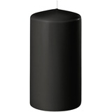 Wenzel Stumpenkerze H 13 cm SAFE CANDLE, Schwarz - Paraffinwachs - 7 x 13 cm - selbstlöschend